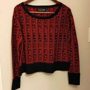 New York & Company Peace, Unity & Love sweater by Gabrielle Union